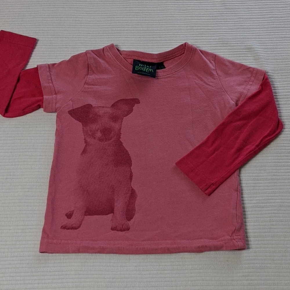 Mini Boden Puppy shirt size 2-3 years